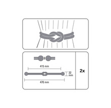 Technický výkres držáku závěsů s rozměry