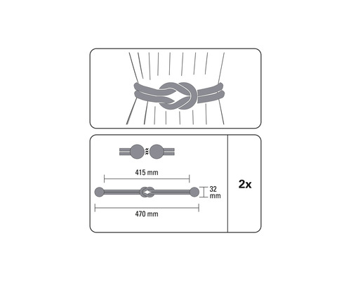 Technický výkres držáku závěsů s rozměry
