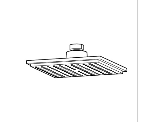 Čtvercová sprchová hlavice pro montáž na strop