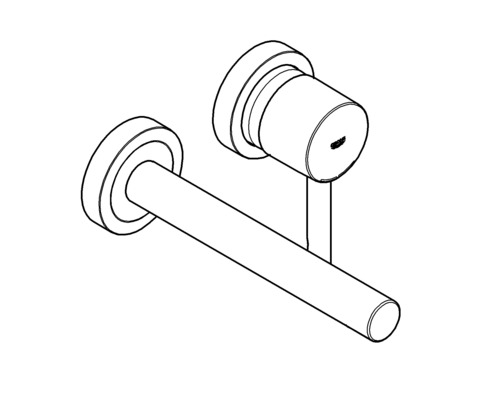 Logo Grohe na umyvadlové baterii pro montáž na stěnu