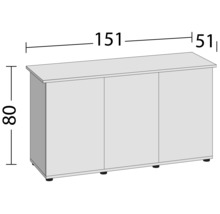 Skříň o rozměrech 151 x 51 x 80 centimetrů