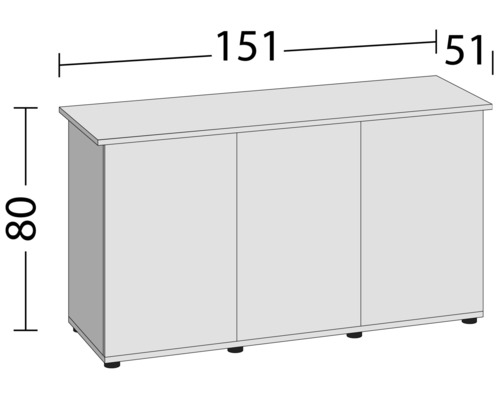 Skříň o rozměrech 151 x 51 x 80 centimetrů