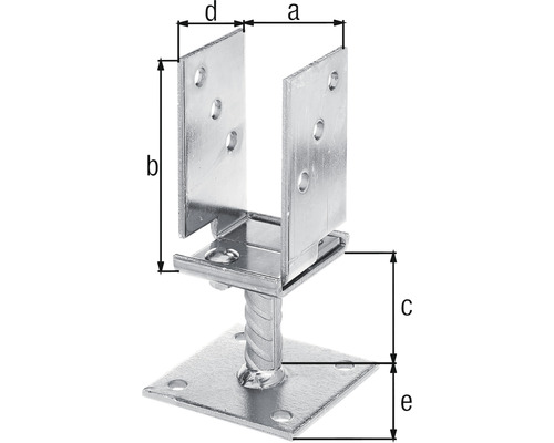Patka sloupku s rozměry