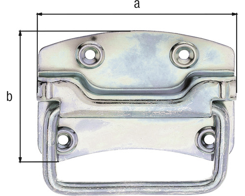 Truhlicová rukojeť s rozměry a a b