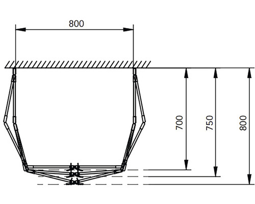 Technický výkres sušáku s rozměry