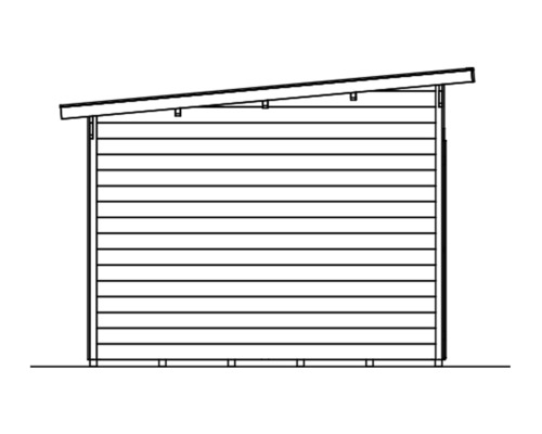 Obrázek zahradního domku s pultovou střechou