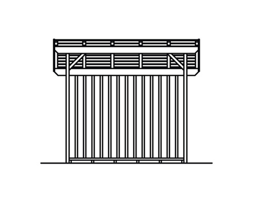 Konstrukční výkres přístřešku pro auto