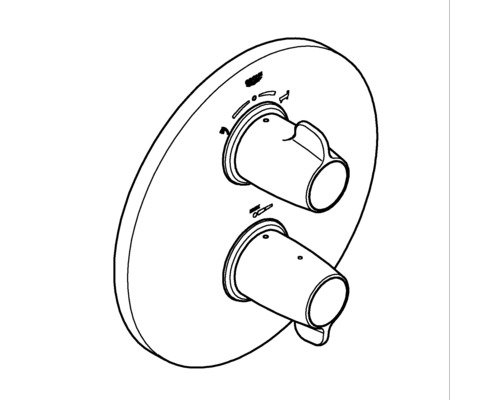 Sprchová baterie se dvěma rukojeťmi pro regulaci množství a teploty vody