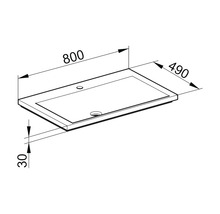 Koupelnový nábytkový set KEUCO 7, se zrcadlovou skříňkou, 80cm