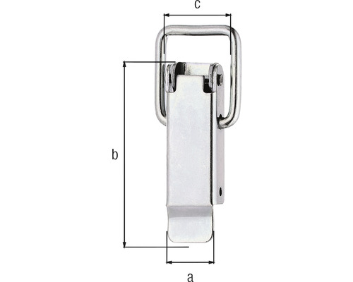 Nákres chromované západky s rozměry