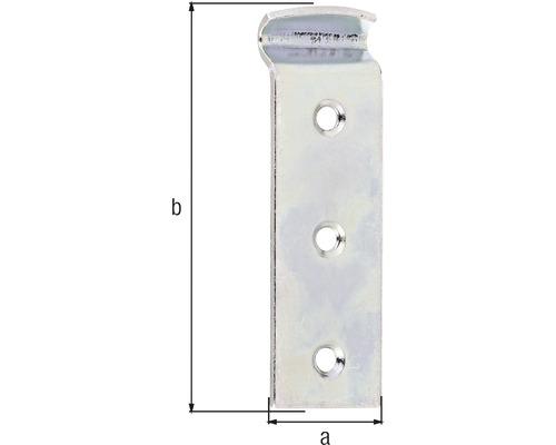 Kovové závěsné kování se třemi otvory pro upevnění
