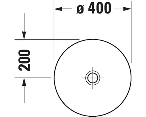 Technický výkres kulatého objektu o průměru 400 a výšce 200