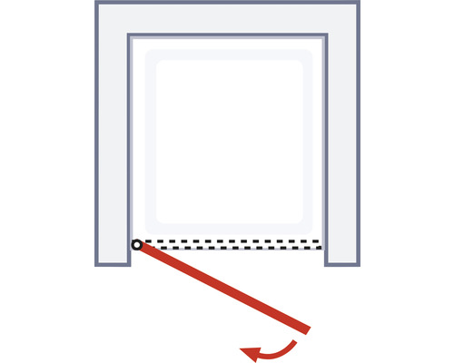 Zobrazení klapky odpadového potrubí s rotačním pohybem.