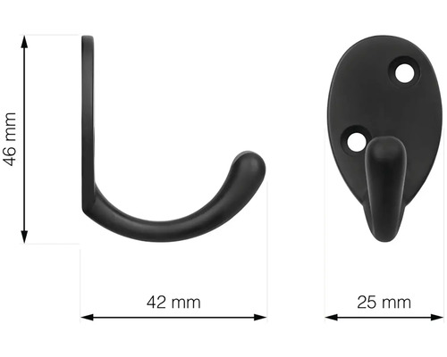 Rozměry nástěnného háčku