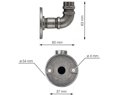 Rozměry nástěnné lampy z vodovodní trubky