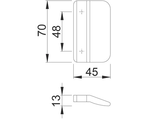 Technický nákres věšáku na oblečení s rozměry