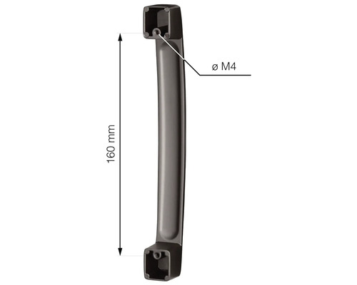 Rukojeť s rozměry 160 mm a průměrem M4
