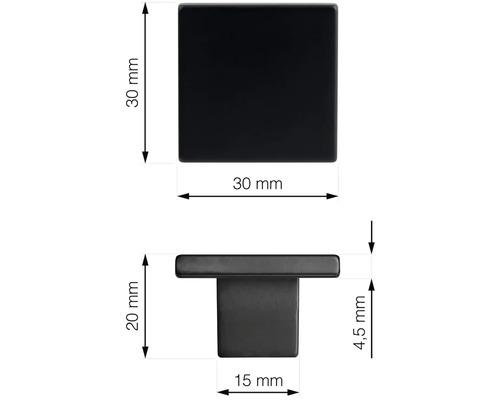 Obrázek s rozměry nábytkového knoflíku