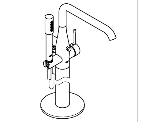 Baterie s kulatou základnou pro umyvadlo