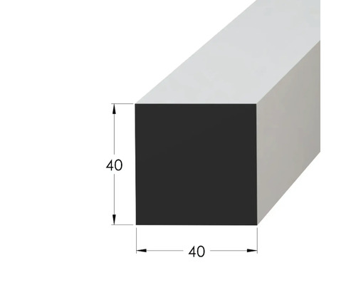 Čtvercový dřevěný profil o rozměrech 40 x 40 milimetrů