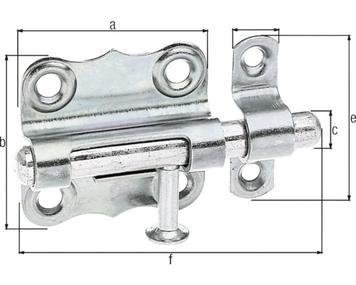 Kovový dveřní závorník s rozměry