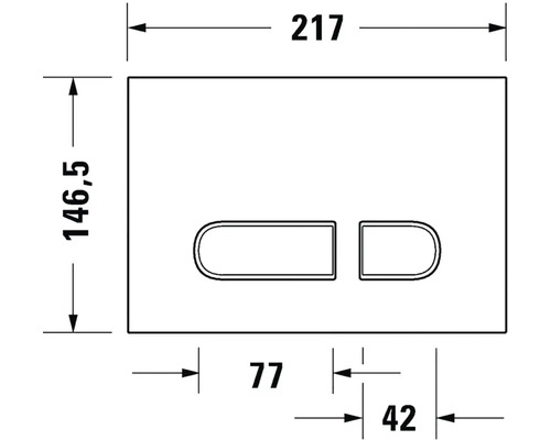 Technický výkres ovládacího panelu s rozměry