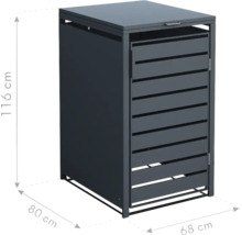 Box na popelnice o rozměrech 116 x 80 x 68 centimetrů