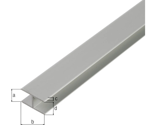 Hliníkový H-profil s rozměry