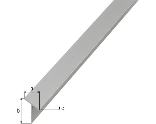 Úhelníkový profil s rozměry a, b a c