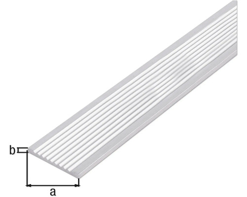 Hliníkový profil pro hrany schodů s rozměry