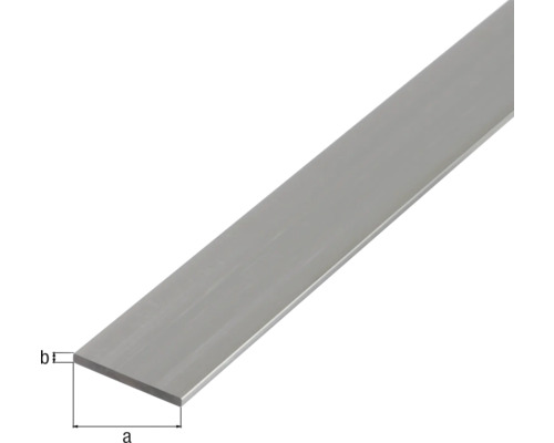 Plochá kovová tyč s rozměry