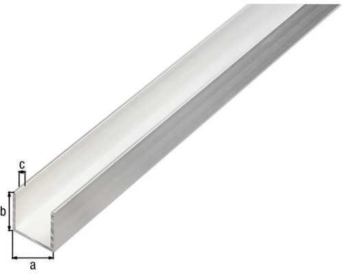 U-profil z kovu s rozměry