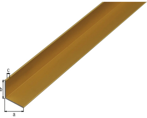 Úhelníkový profil s rozměry a, b a c