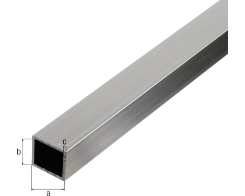 Čtvercový hliníkový profil s rozměry