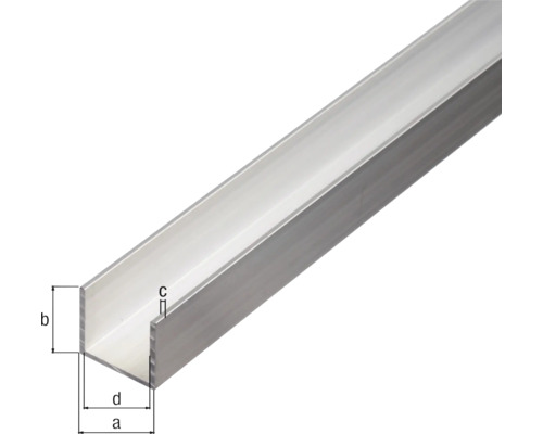 Hliníkový U profil s rozměry