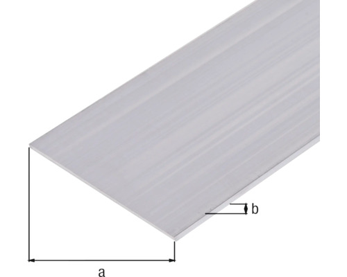 Hliníková plochá tyč s rozměry a a b