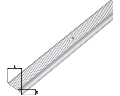 Hliníkový profil hrany schodu s otvory pro šrouby