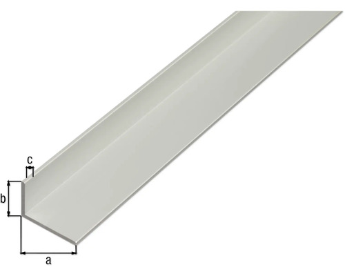 Úhelníkový profil s rozměry a, b a c
