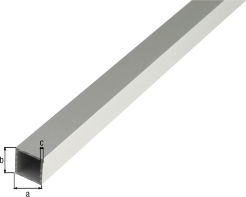 Hliníková čtyřhranná trubka s rozměry