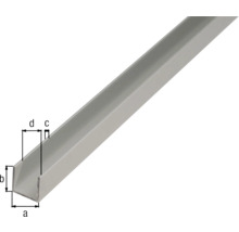 Alu U profil, stříbrný elox,15x15x15x1,5mm, 2,6m-thumb-1