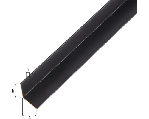 Úhelníkový profil s rozměry a, b a c