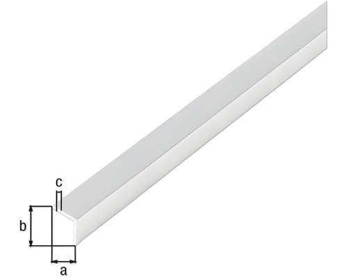 Hliníkový profil s označením a, b a c