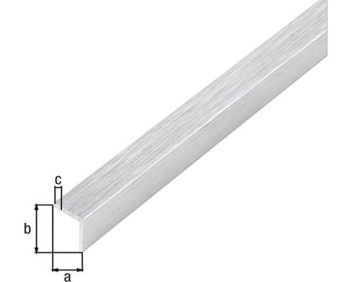 Hliníkový profil s úhlovým tvarem a rozměry