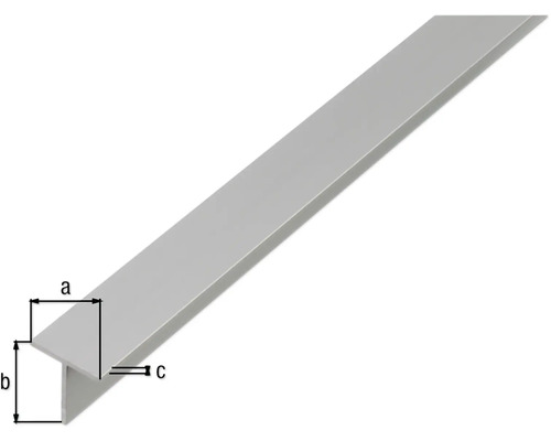 Hliníkový T-profil s rozměry