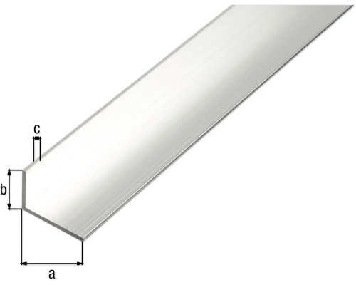 Hliníkový úhelník s rozměry a, b a c