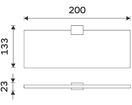 Technický nákres kruhu na ručník s rozměry.