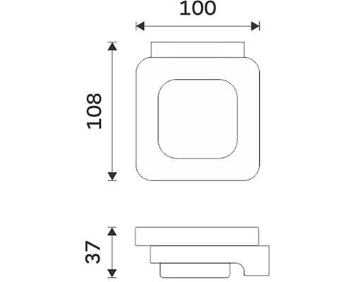 Technický nákres nábytkového knoflíku s rozměry.