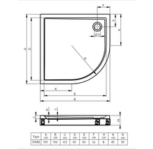 Sprchová vanička Riho Davos 100x100 cm DA9300500000000-thumb-1 Sprchová vanička Riho Davos 100x100 cm DA9300500000000-thumb-1