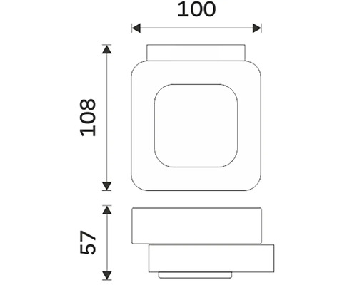 Technický nákres nábytkového knoflíku s rozměry.