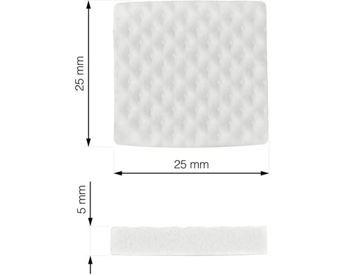 Kus izolačního materiálu 25 mm x 25 mm x 5 mm